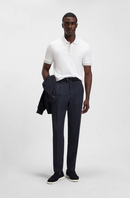 Polo De Ajuste Slim Em Algodão Mercerizado