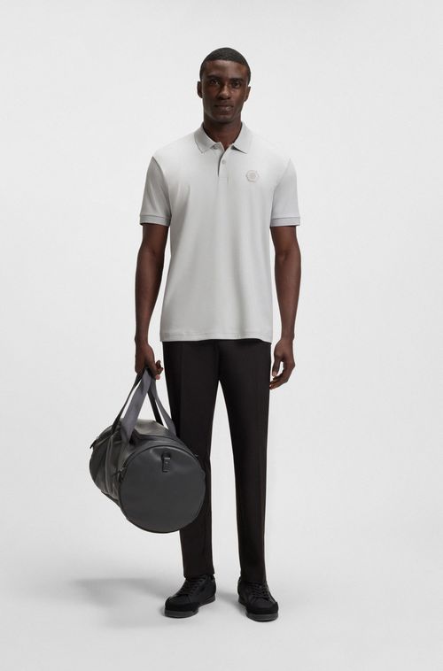 Polo Em Algodão Com Monograma Double B
