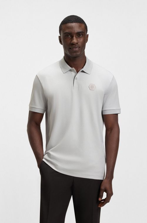 Polo Em Algodão Com Monograma Double B