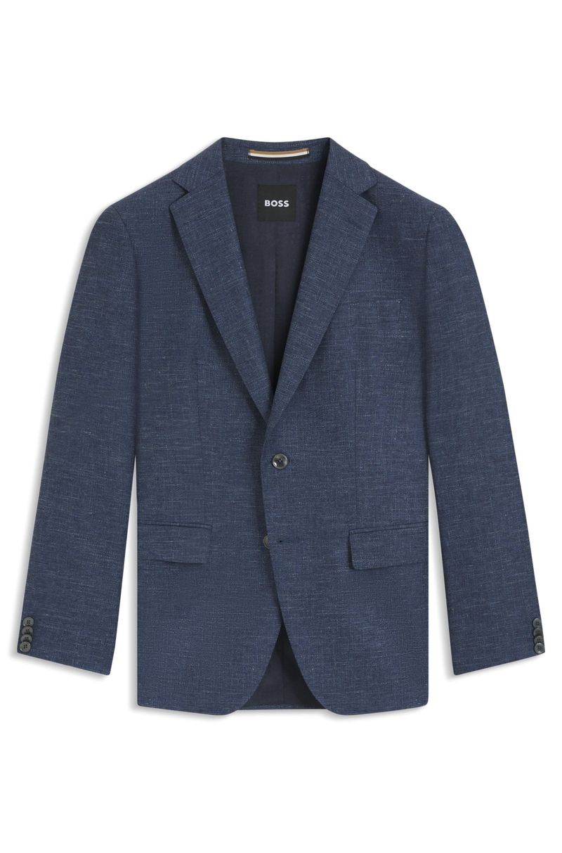 Blazer De Ajuste Slim Em Tecido Elástico Com Padrão