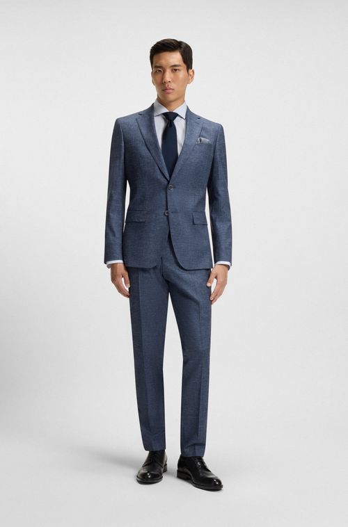 Blazer De Ajuste Slim Em Tecido Elástico Com Padrão