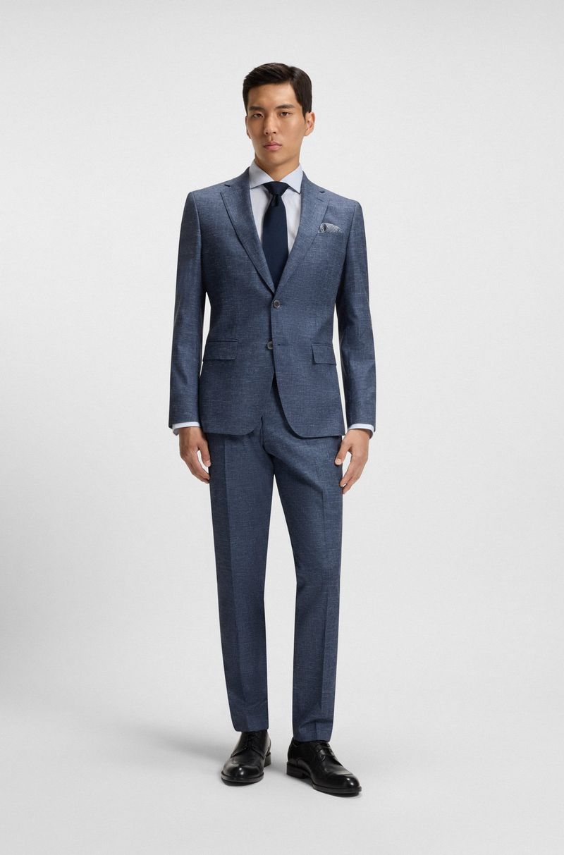 Blazer De Ajuste Slim Em Tecido Elástico Com Padrão