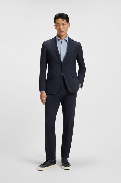 Camisa Slim Fit Em Tecido Italiano Com Stretch De Alta Performance