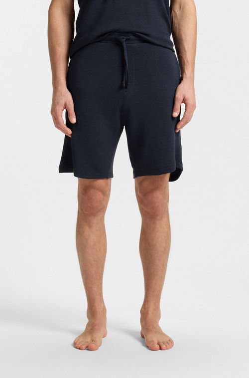 Shorts De Pijama Em Jersey Stretch Com Logo Bordado