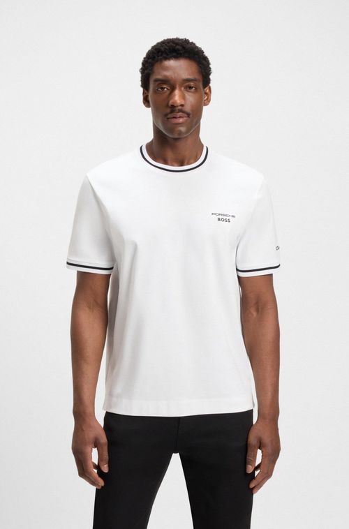 Camiseta De Algodão Porsche X Boss