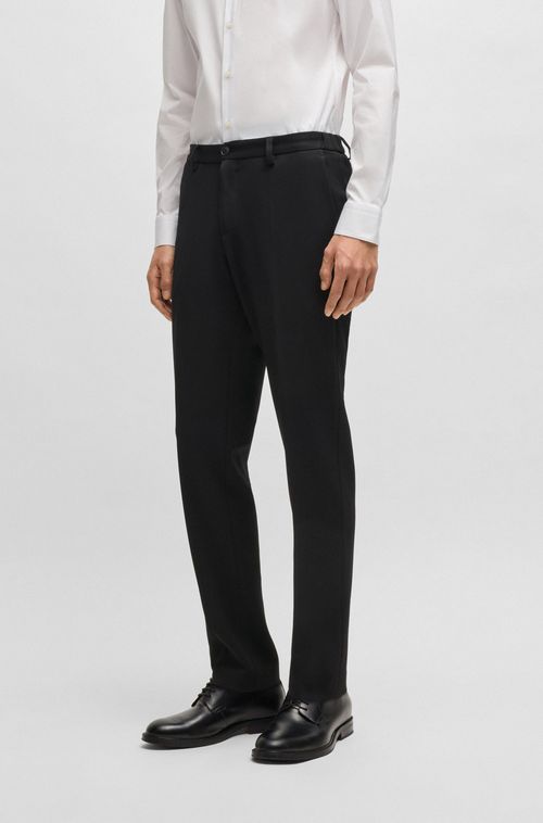 Calça Slim Fit Em Tecido Elástico Lavável