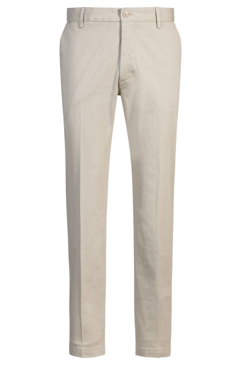 Calça De Ajuste Regular Em Algodão Elástico Estampado