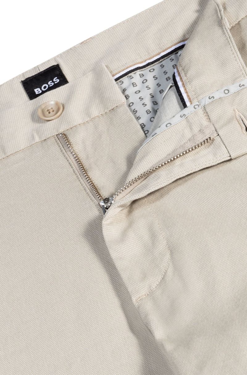 Calça De Ajuste Regular Em Algodão Elástico Estampado
