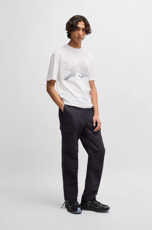 Camiseta De Algodão Hugo X Rb Com Gráfico De Touro Em Degradê