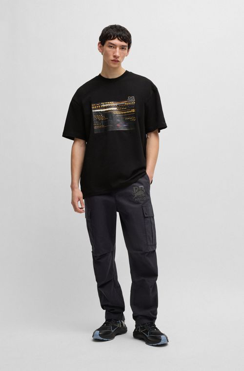 Camiseta De Algodão Hugo X Rb Com Estampa De Corrida