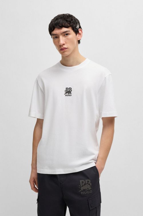 Camiseta De Algodão Hugo X Rb Com Logo