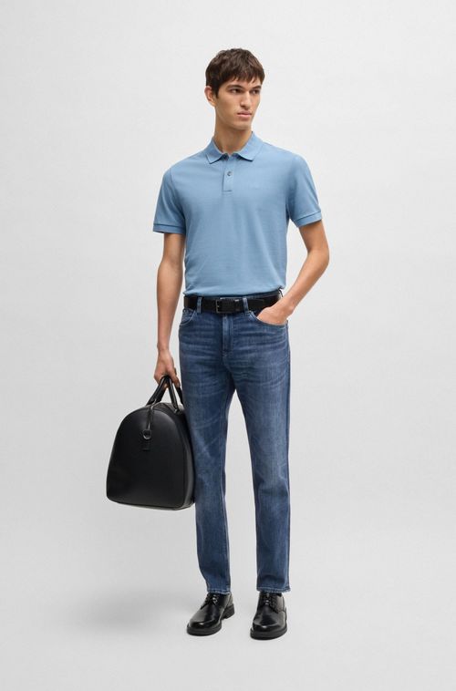 Calças Jeans Maine Regular Fit Em Denim Italiano Azul