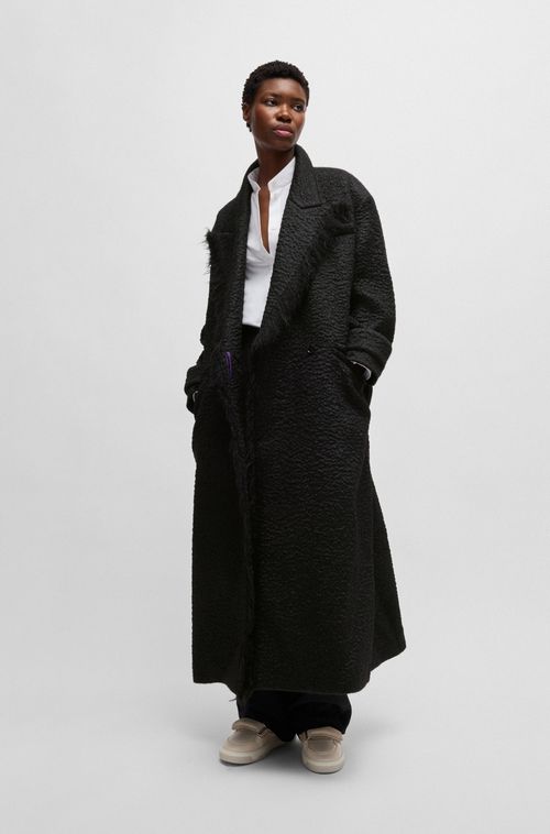 Casaco Oversized Naomi X Boss De Mistura De Lã