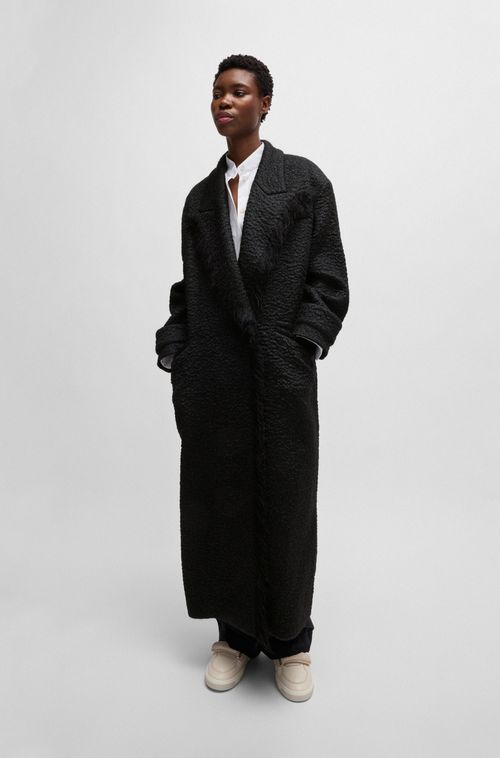 Casaco Oversized Naomi X Boss De Mistura De Lã