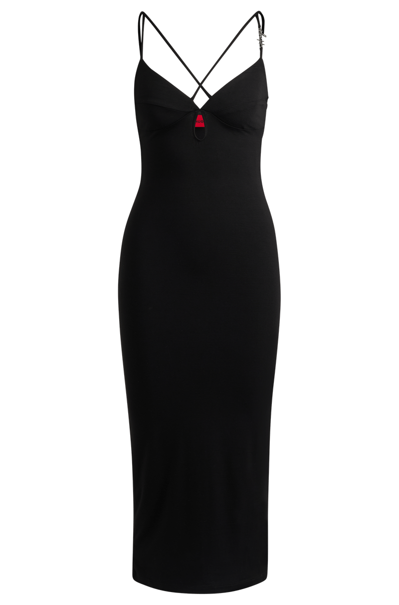 Vestido De Jersey Com Alça E Detalhe De Logo
