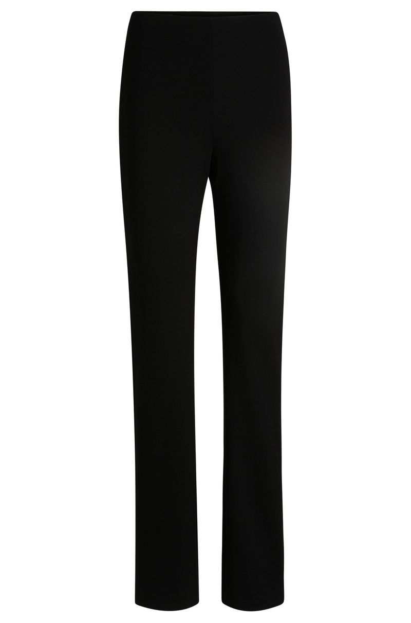 Calça Legging Boca De Sino Em Jersey Elástico
