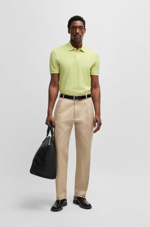 Polo Regular Fit Em Algodão Com Logo Bordado