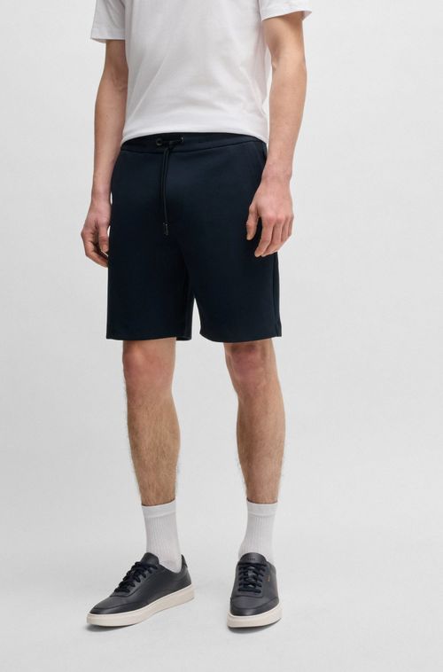 Shorts De Mistura De Algodão Com Monograma Metálico Double B