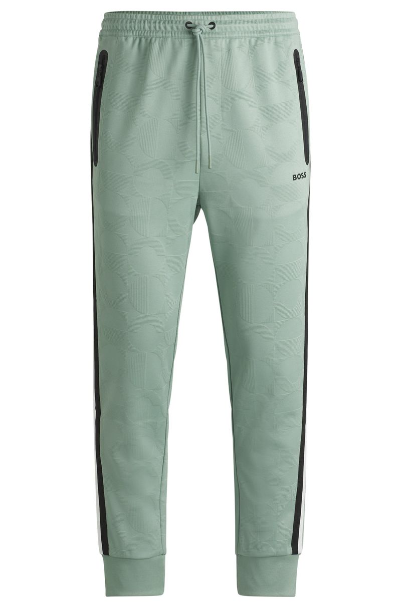 Calça De Treino De Ajuste Descontraído Com Círculos Em Tecido Jacquard