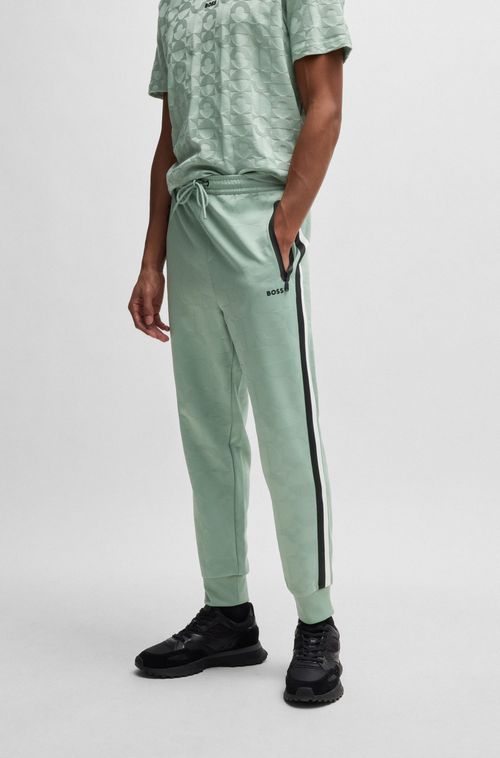 Calça De Treino De Ajuste Descontraído Com Círculos Em Tecido Jacquard