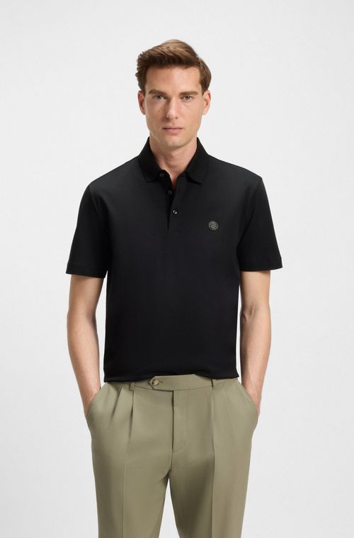 Polo De Algodão Mercerizado Com Monograma