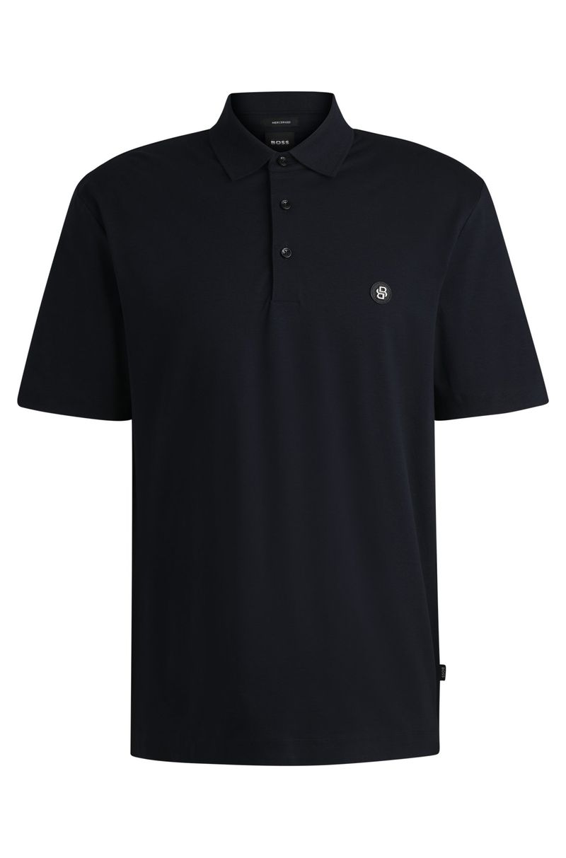Polo De Algodão Mercerizado Com Monograma