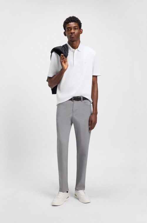 Polo De Algodão Mercerizado Com Monograma