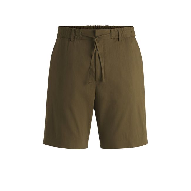 Shorts Formais Em Mistura De Linho