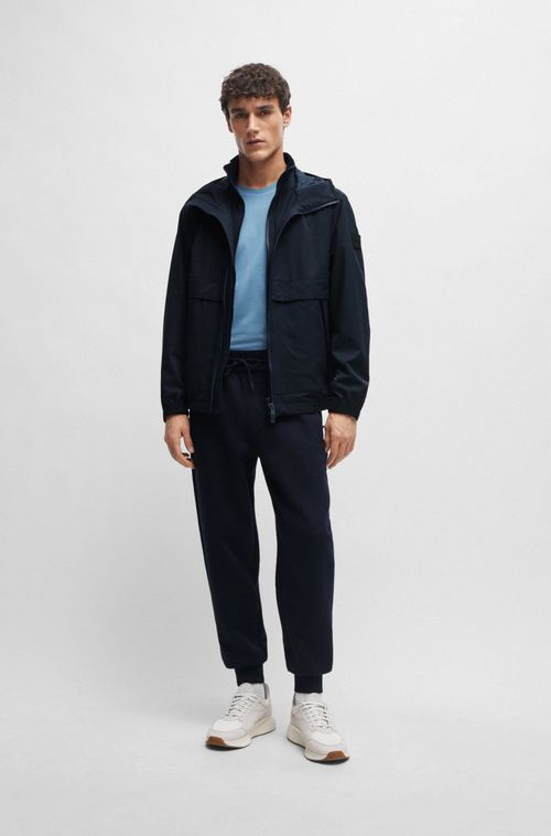 Camiseta De Jersey De Algodão Com Logo Emborrachado