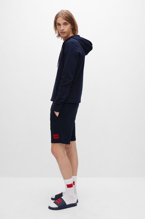 Shorts De Algodão Francês Felpudo Com Logo