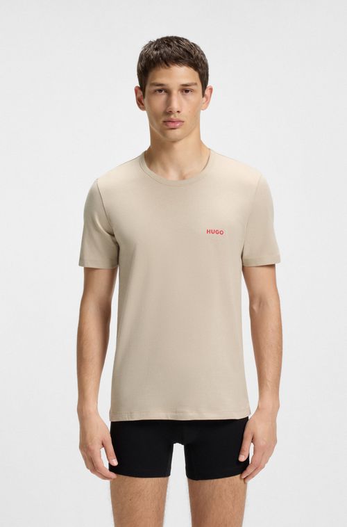 Pack De Três Camisetas De Roupa Interior Em Jersey De Algodão