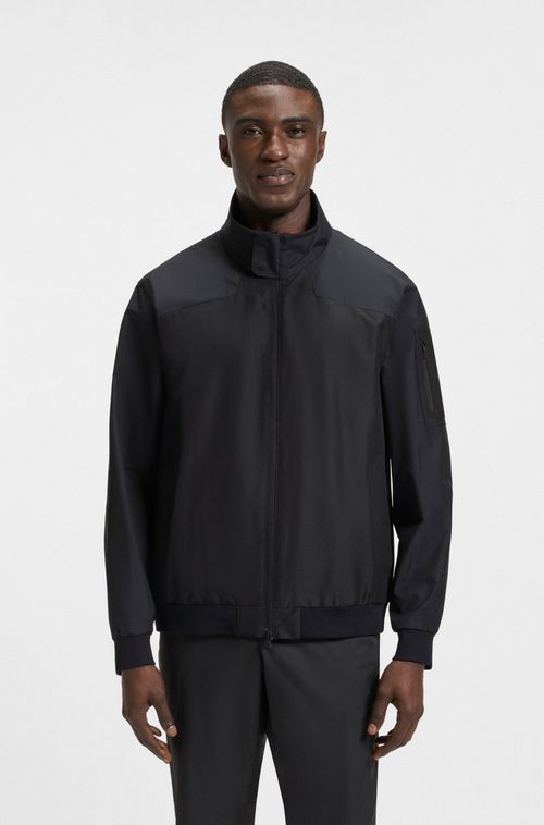 Blusão Repelente À Água Com Forro Em Mesh