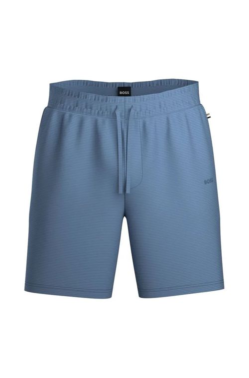 Shorts De Pijama Em Jersey Stretch Com Logo Bordado