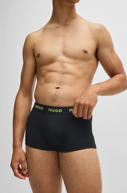 Pack De Três Boxers De Algodão Elástico Com Logo