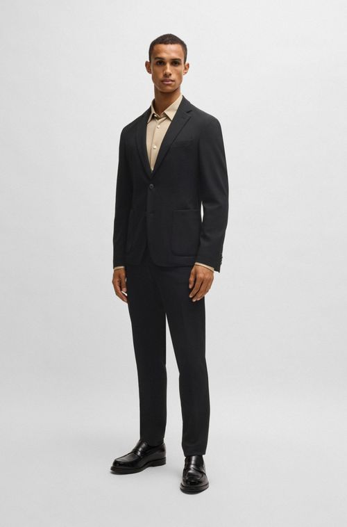 Blazer Slim De Tecido Elástico Lavável