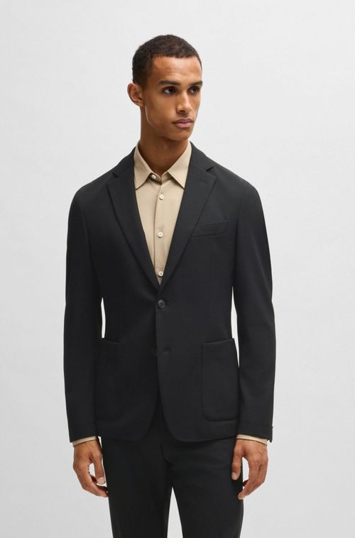 Blazer Slim De Tecido Elástico Lavável