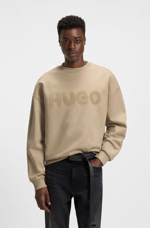 Moletom de ajuste oversize em algodão com logo