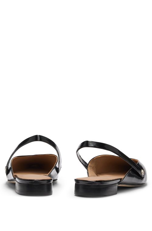 Saltos Altos Slingback Em Couro