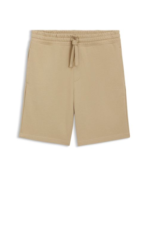Shorts De Ajuste Descontraído Em Algodão Com Estampado De Logo