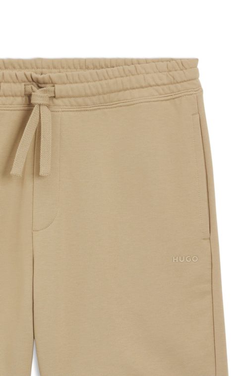 Shorts De Ajuste Descontraído Em Algodão Com Estampado De Logo