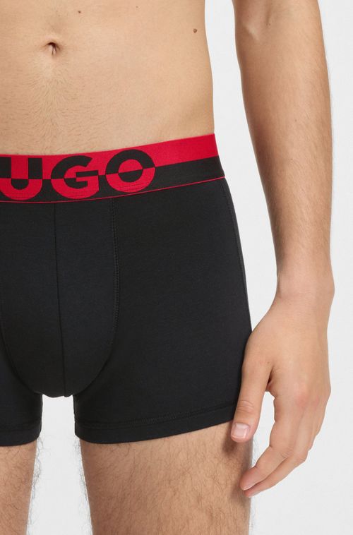 Pack De Três Cuecas Em Algodão Modal Com Logo No Cós