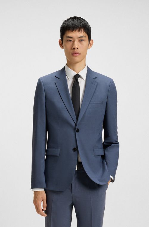 Blazer extra-slim-fit em dobby stretch de alta performance