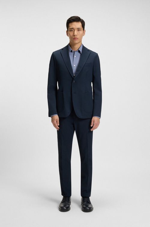 Camisa slim-fit em jacquard italiano de alta performance