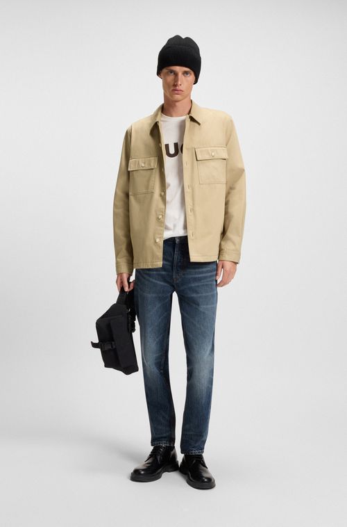Camisa de ajuste oversize em algodão