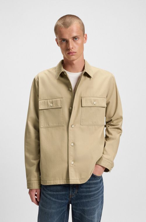 Camisa de ajuste oversize em algodão