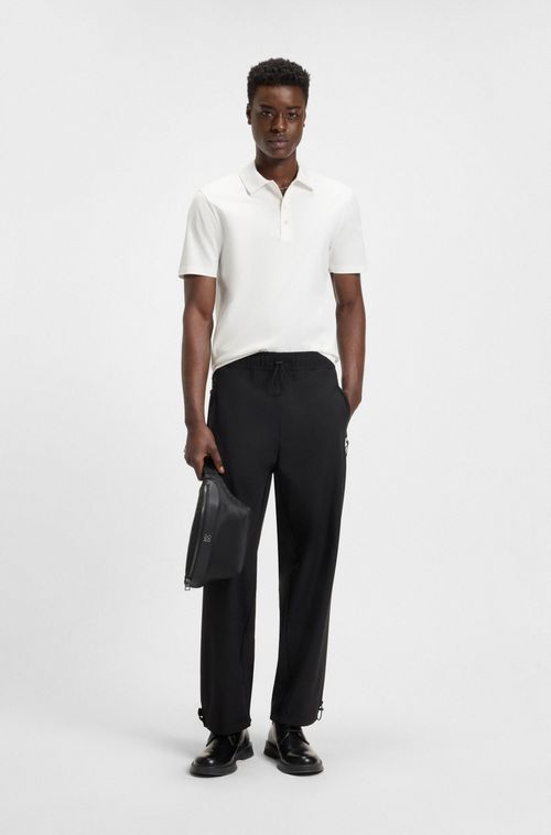 Polo slim-fit em algodão mercerizado