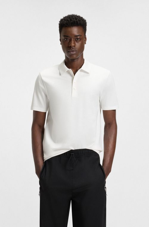 Polo slim-fit em algodão mercerizado