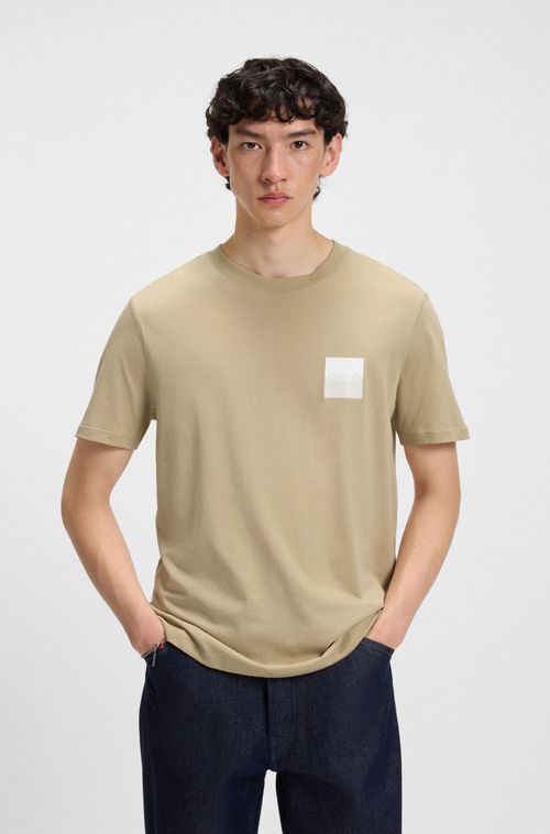 Camiseta em jersey de algodão com estampado de logo