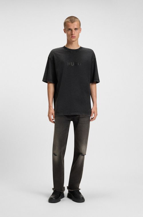 Camiseta De Algodão-Jersey Com Estampa De Logo Tonal