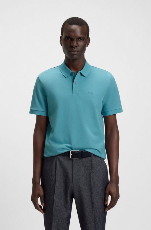 Polo Pallas Em Algodão Piqué Com Detalhes De Logo